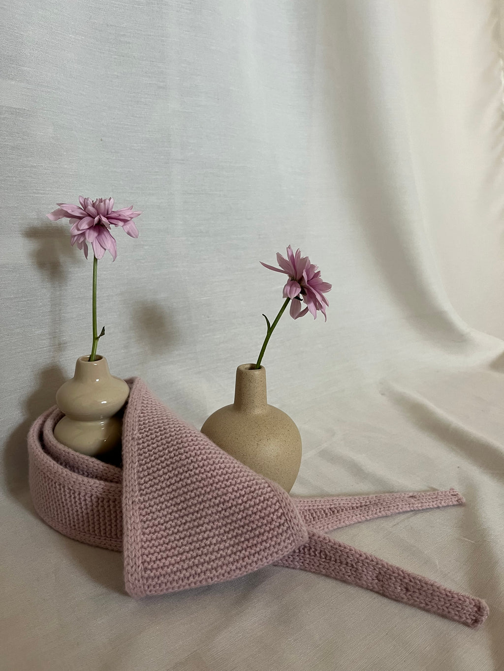 Strick-Couture Schal Bergen Pastellrosa