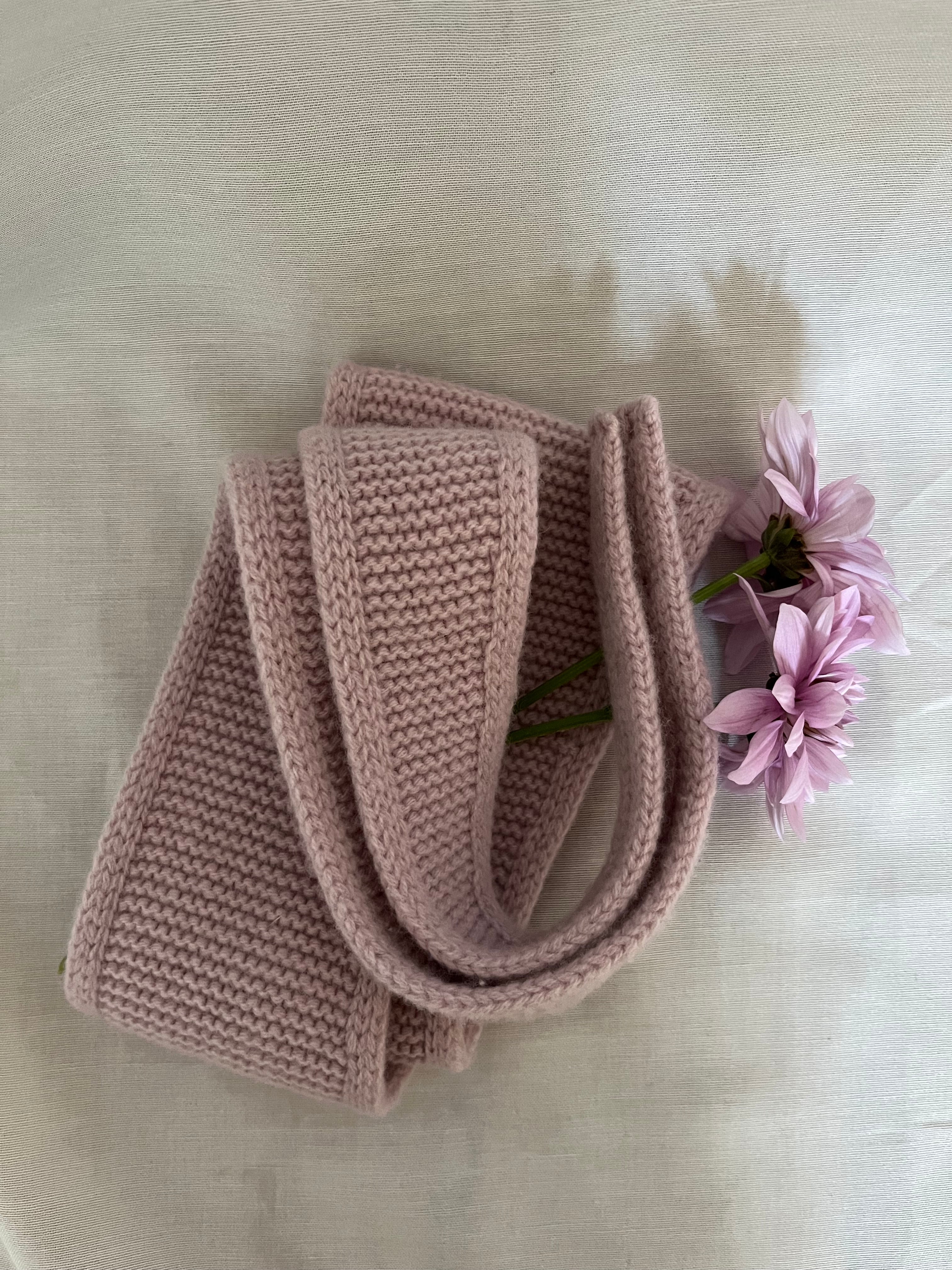 Strick-Couture Schal Bergen Pastellrosa